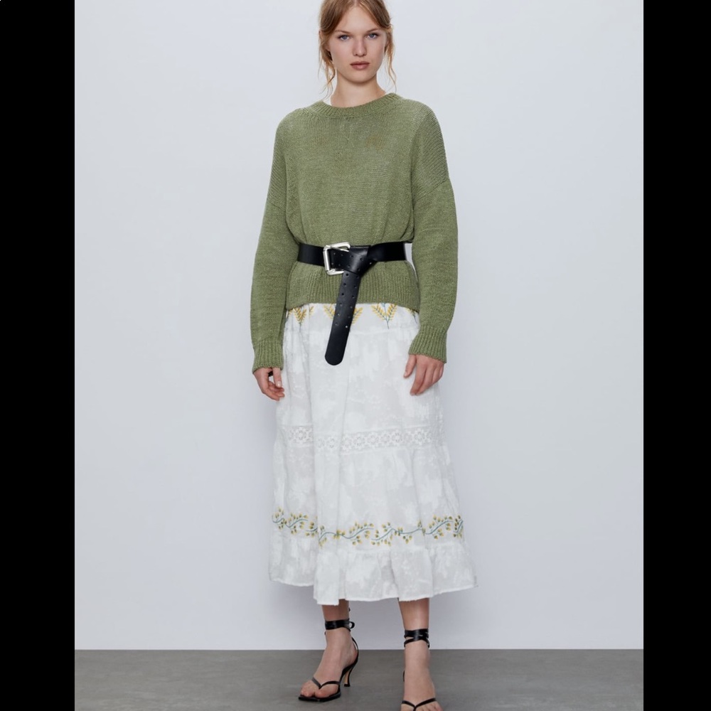 Zara green knit sweater